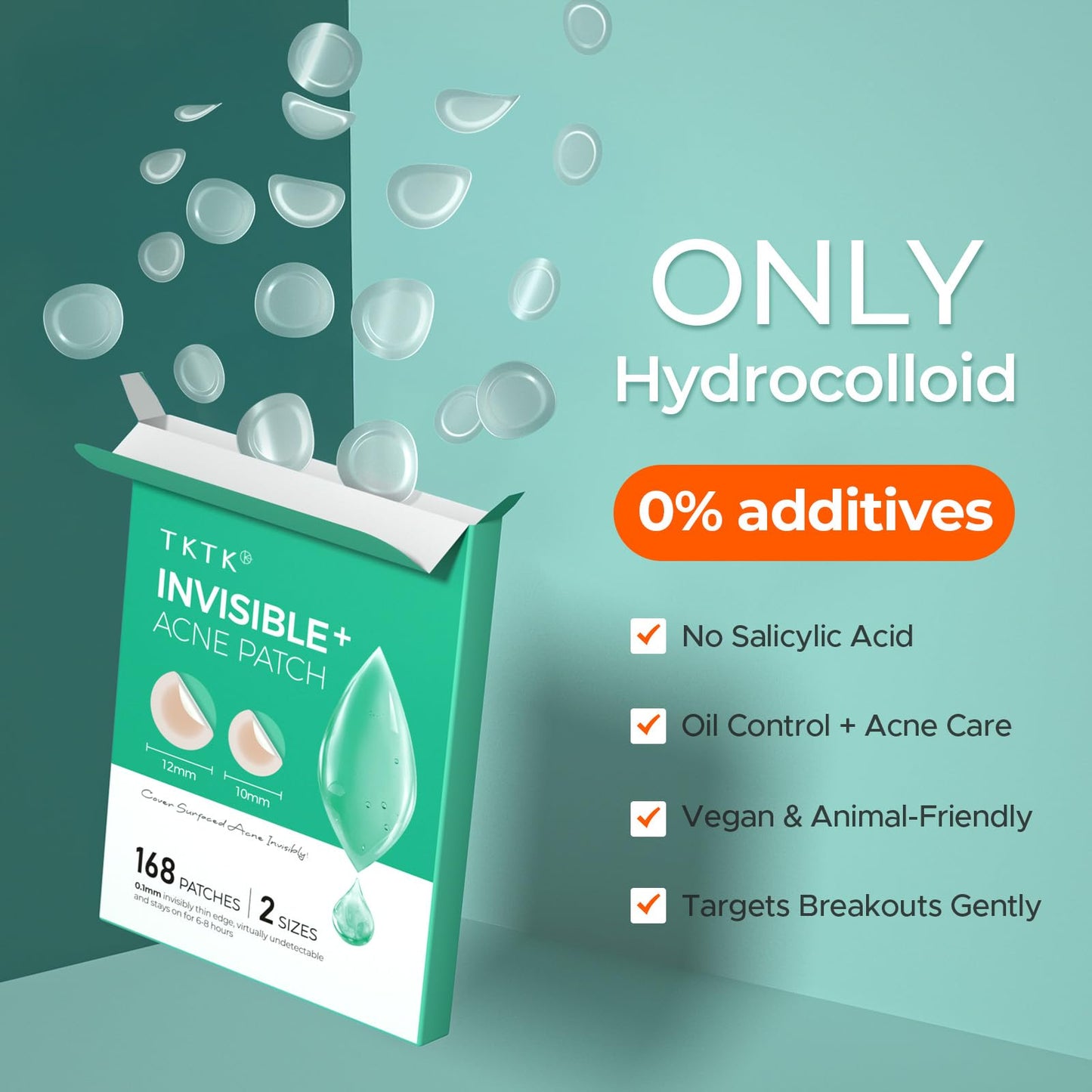 TKTK hydrocolloid patch absorbing oil and pus