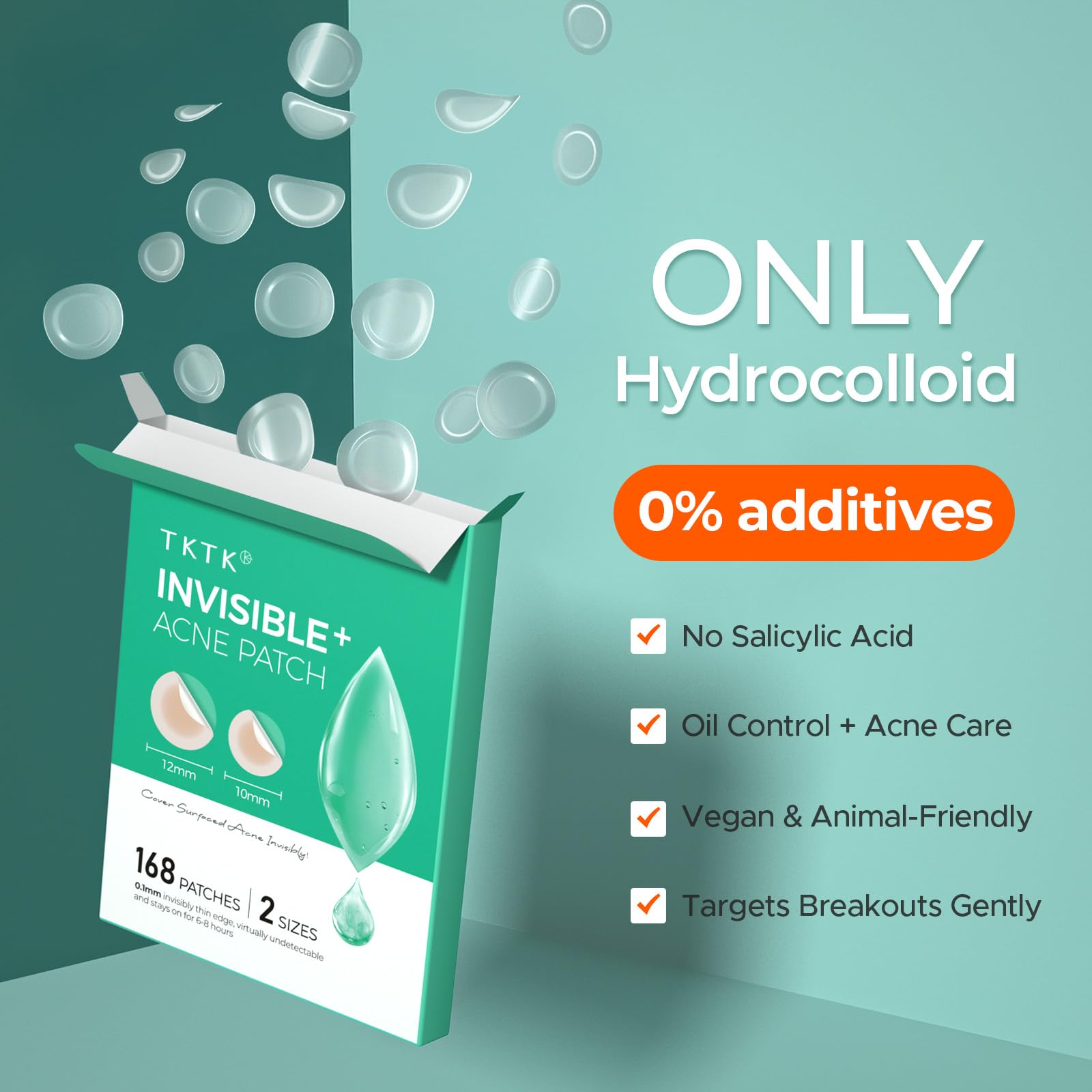 TKTK hydrocolloid patch absorbing oil and pus