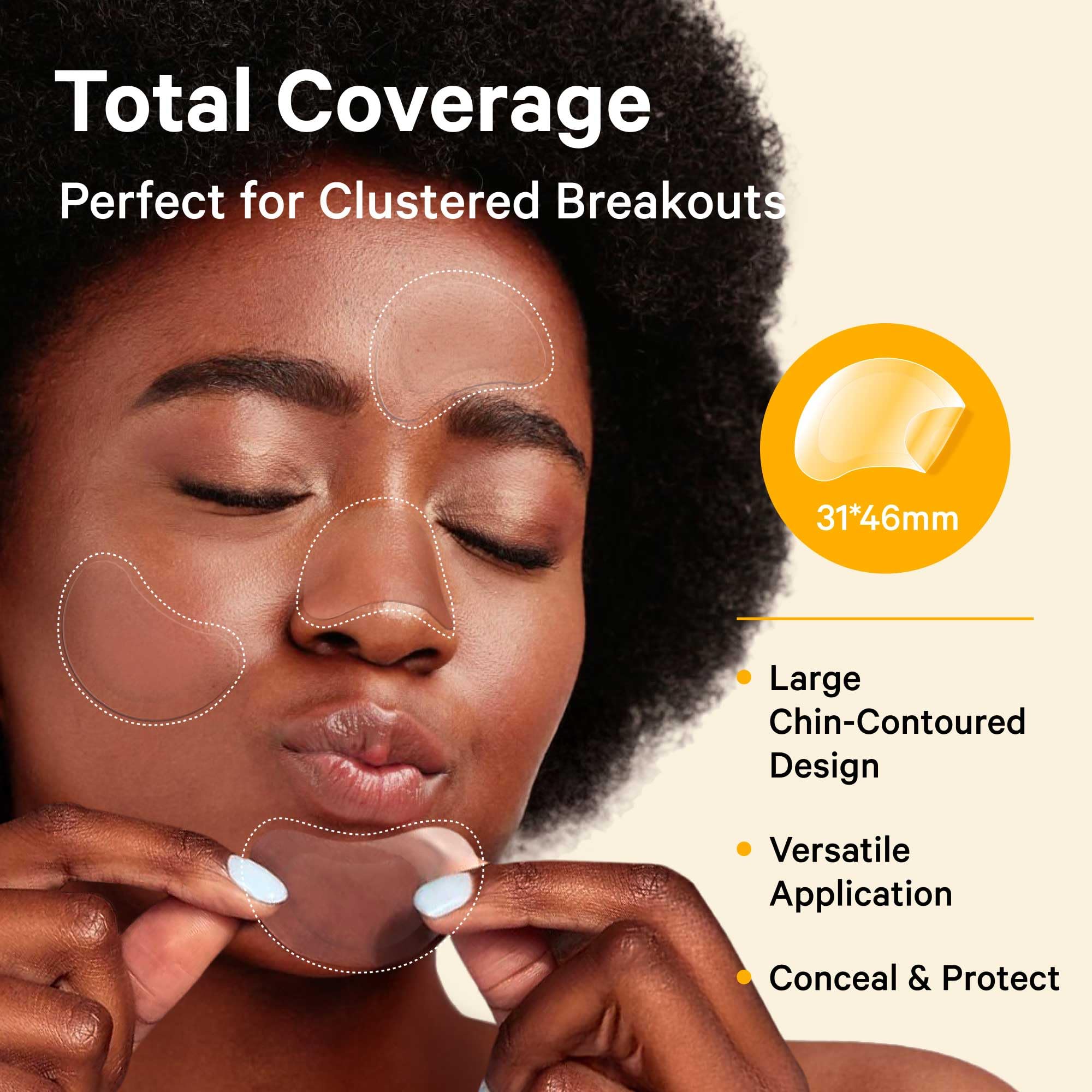 Sosky oil absorbing pore strips applied on a person nose