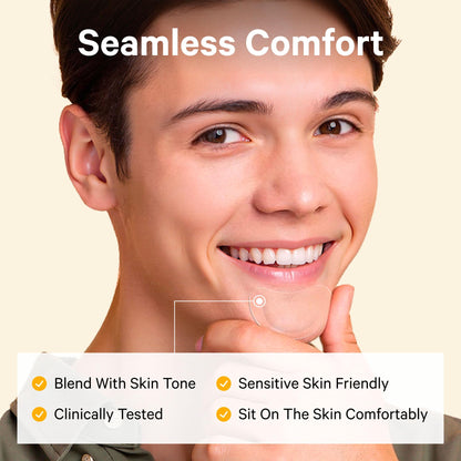 Vegan and cruelty free acne patches packaging with tea tree oil ingredients