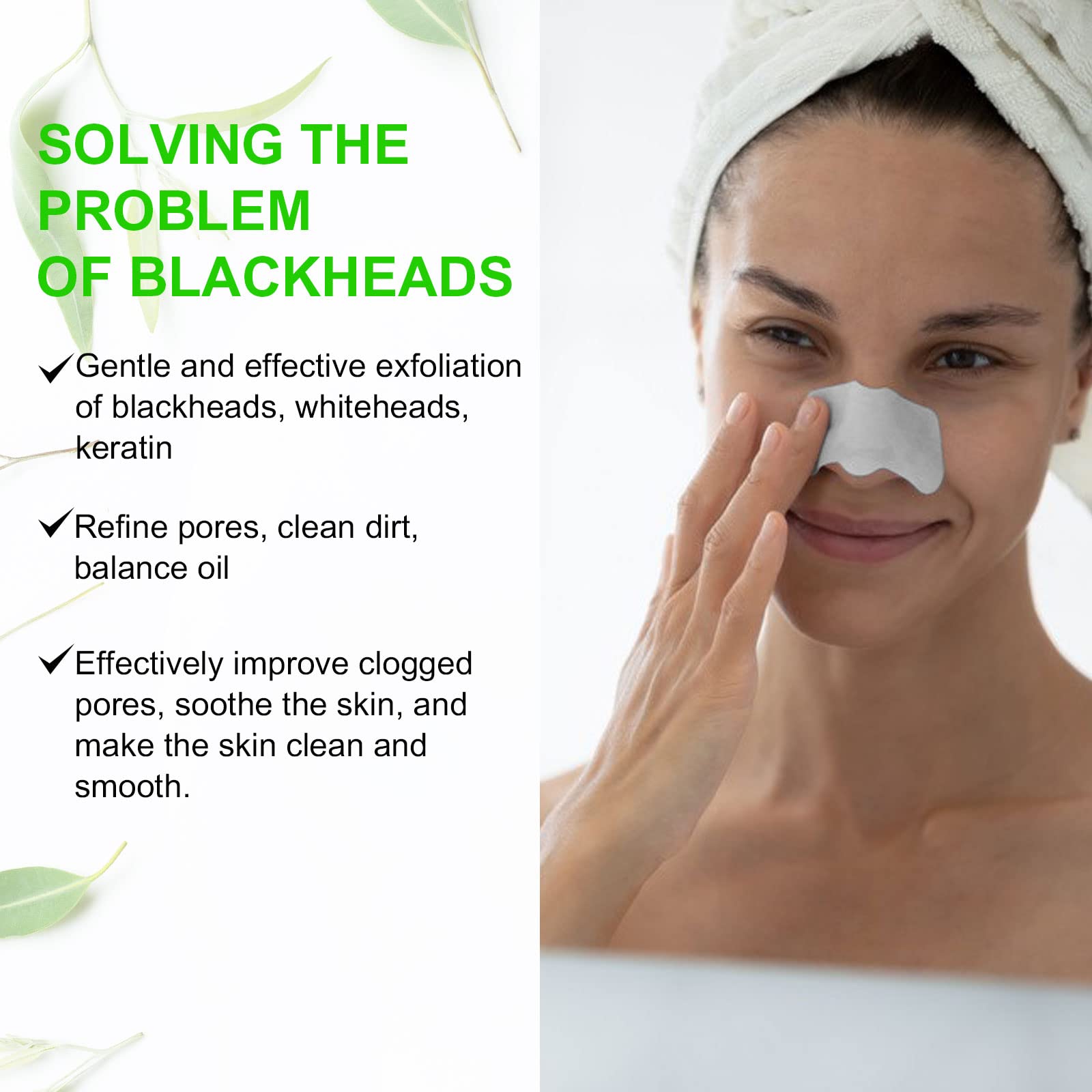 Side profile of JWBVCTCR pore strips for deep skin cleansing