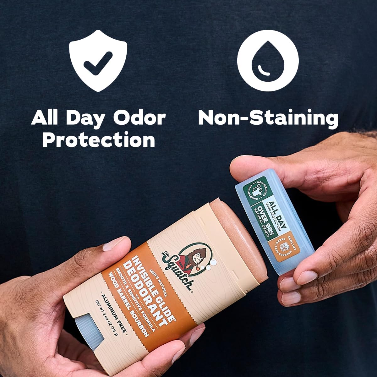 Dr. Squatch Rainforest Rapids aluminum free underarm protection for men