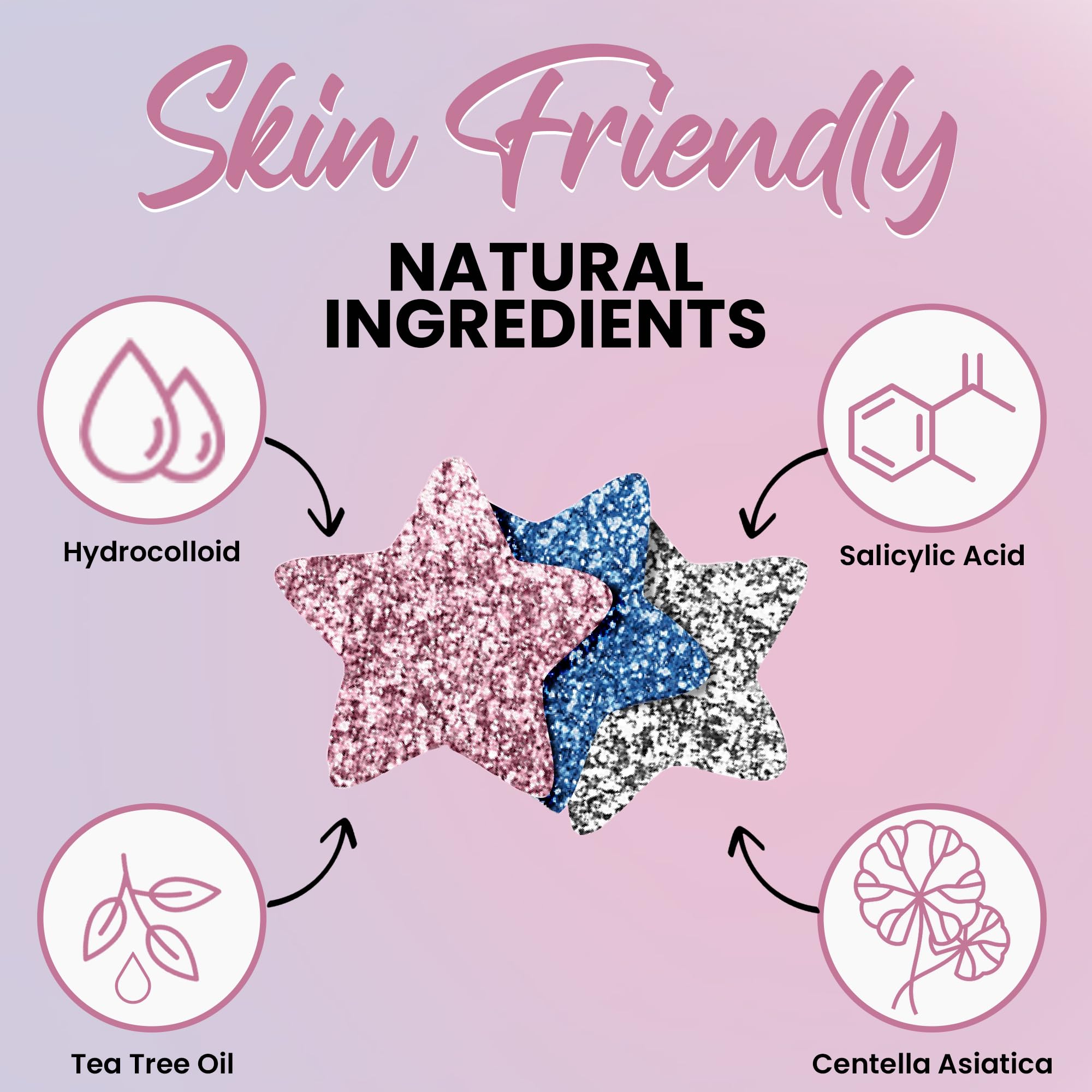 Tea tree oil and salicylic acid infused spot treatments for targeted zit healing