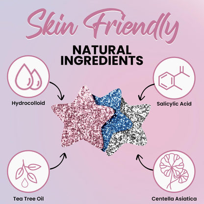 Tea tree oil and salicylic acid infused spot treatments for targeted zit healing