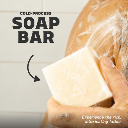 Side profile of the three Dr. Squatch moisturizing soap bars showing individual 5 ounce packaging