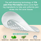 Close up of hydrocolloid acne patch texture