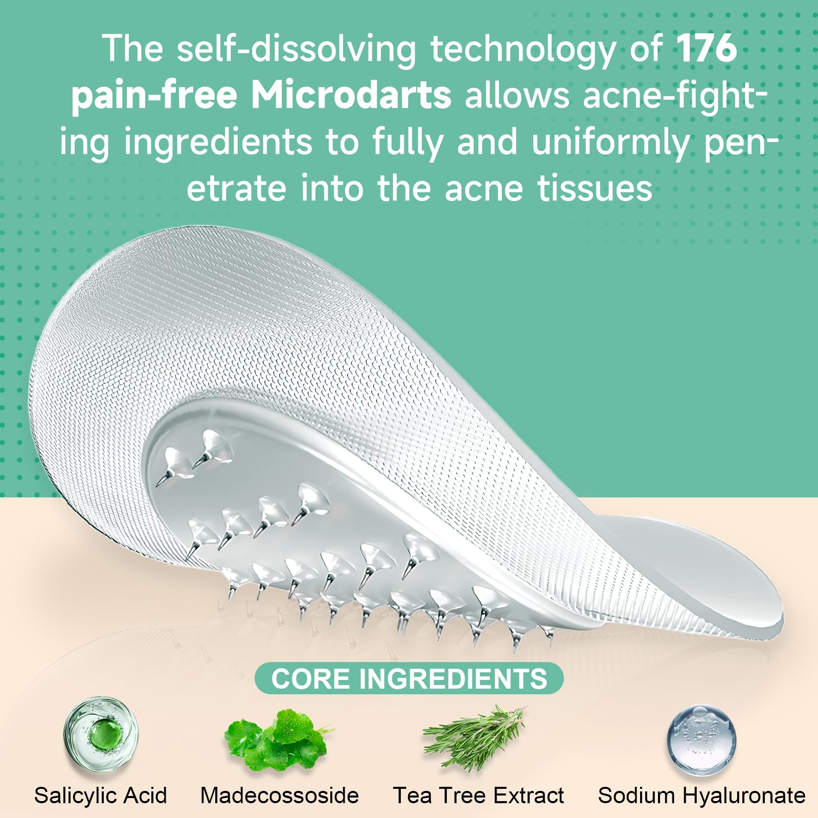 Back of the product packaging displaying ingredients instructions and patented formulation details