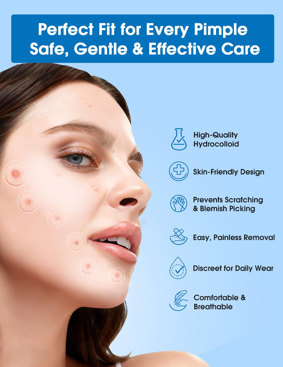 Ultra thin and flexible Dr. Zitacne overnight blemish patch being peeled from the protective sheet.