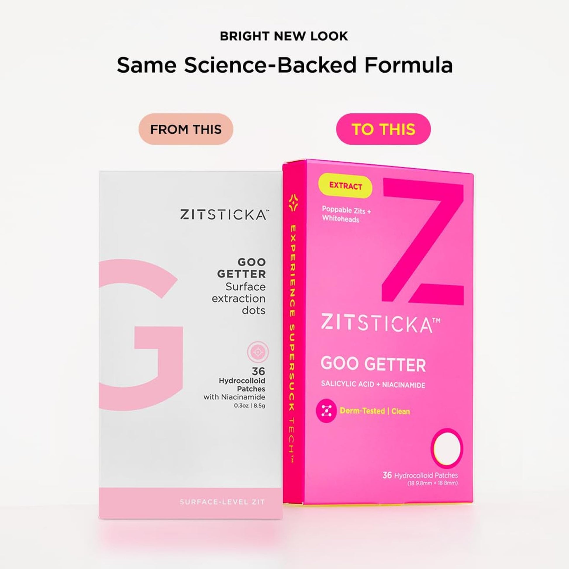 ZitSticka pimple patches display demonstrating the strong adhesive texture of the surface level whitehead extractor stickers