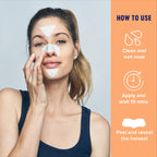 Biore blackhead eliminating pore strips back of packaging details