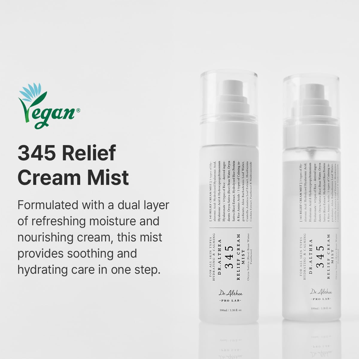 Dr Althea hydrating facial spray showing the dual layer cream formulation