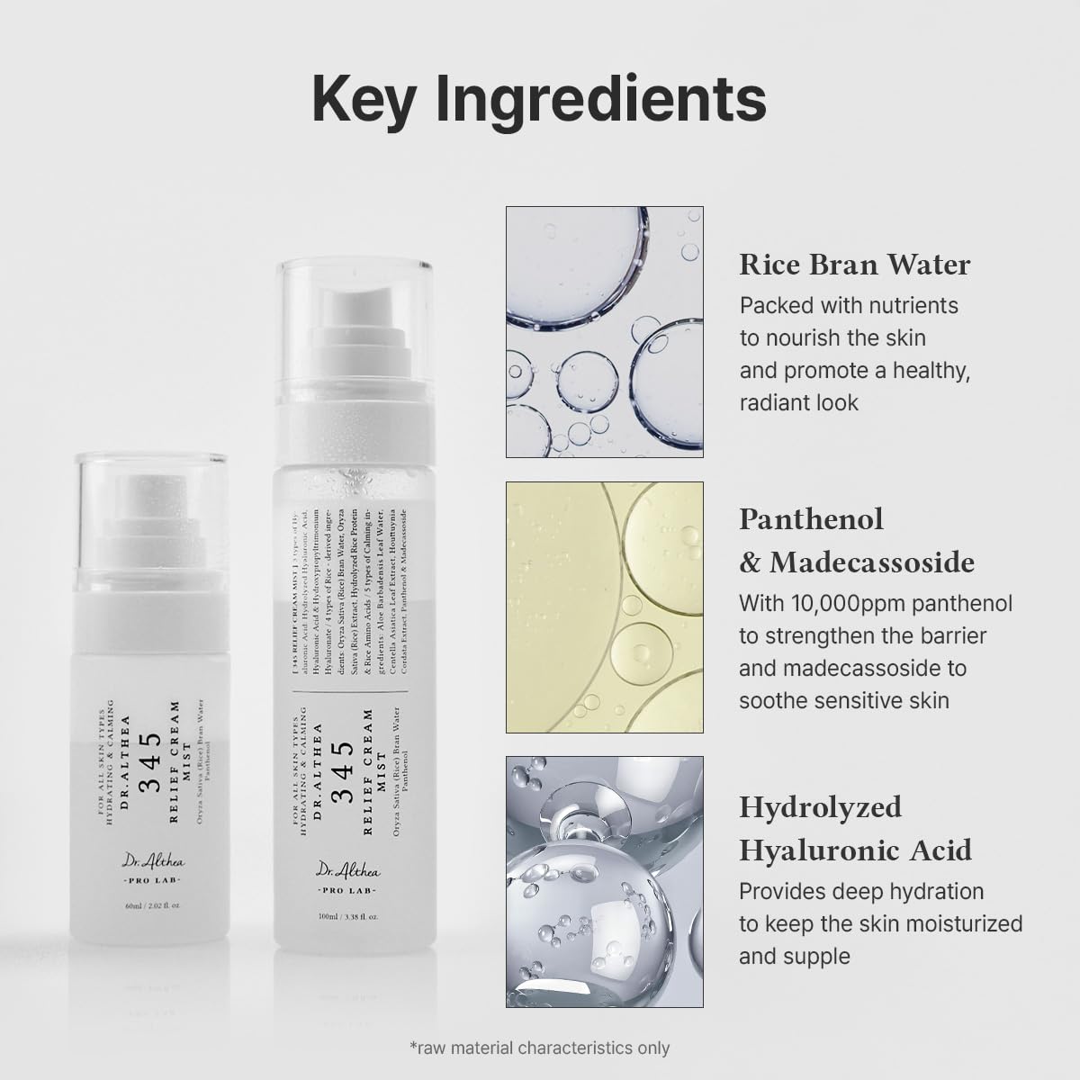 Ultra fine mist application of Dr Althea 345 relief spray