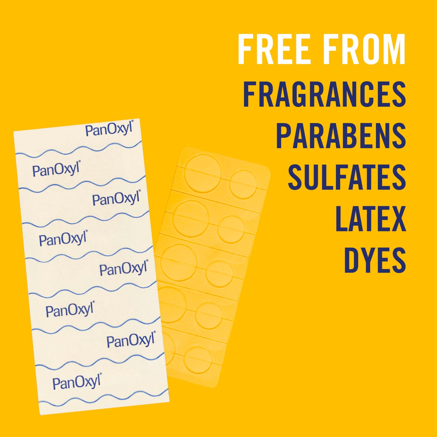 Application of PanOxyl patch under makeup