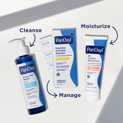 PanOxyl daytime acne patch branding and size labels