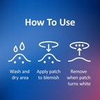 Nexcare transparent pimple patches applied on facial skin