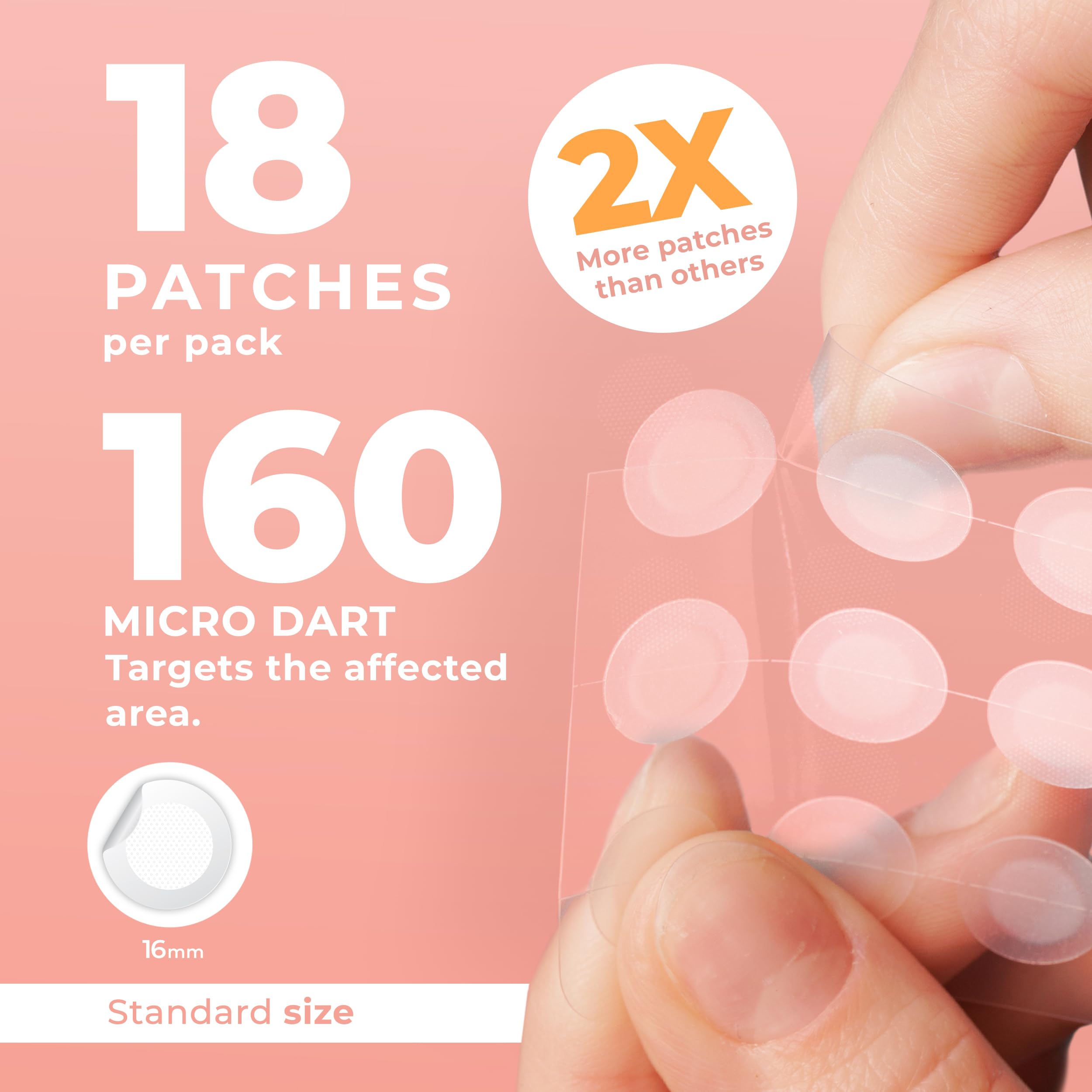 PatchRx Hydrocolloid Micropoint Pimple Patch sheets showing the individual round translucent acne dots.