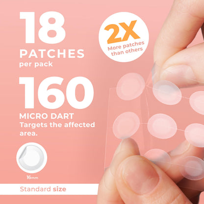 PatchRx Hydrocolloid Micropoint Pimple Patch sheets showing the individual round translucent acne dots.