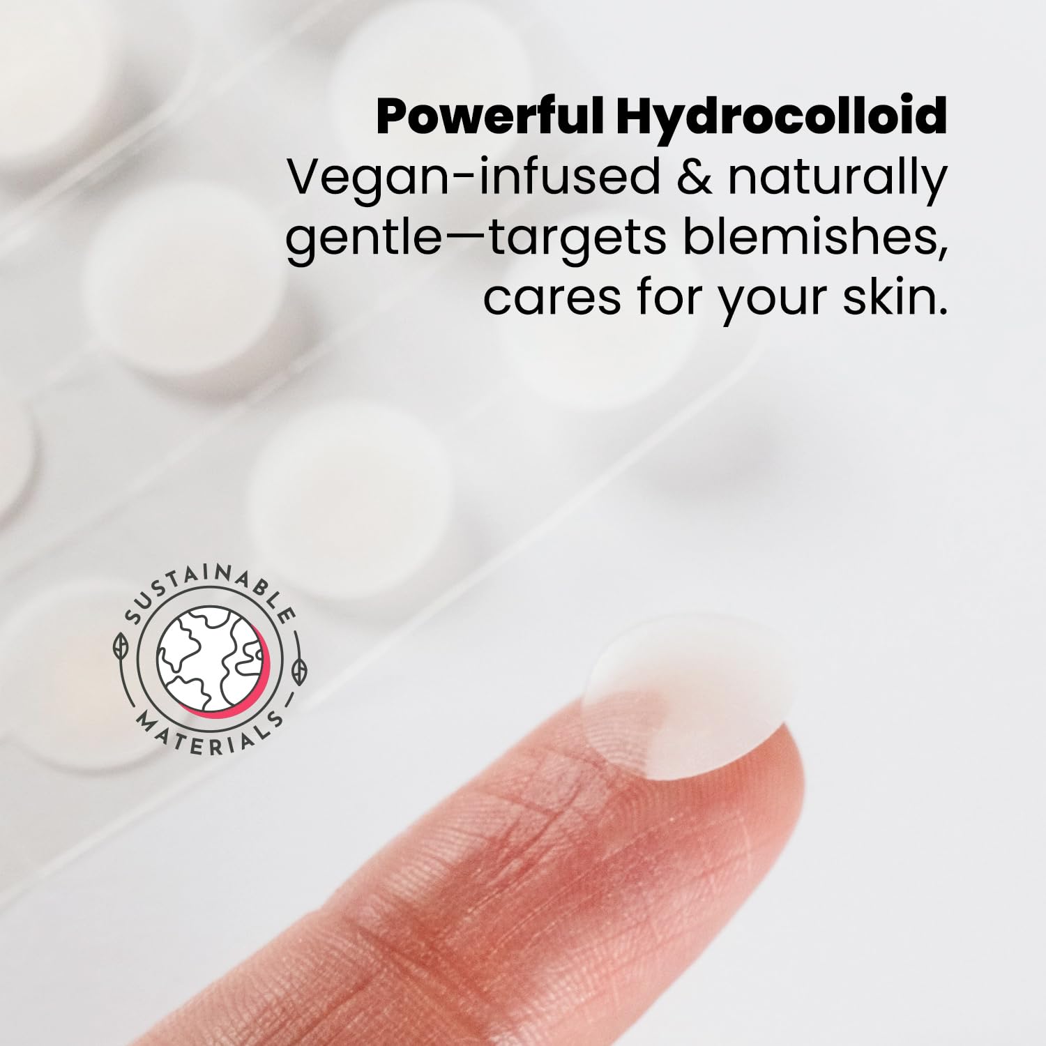 Infographic detailing the tea tree oil infusion and overnight pus absorption technology