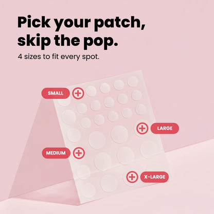 Side view of ultra thin acne patch material highlighting the strong overnight adhesion quality