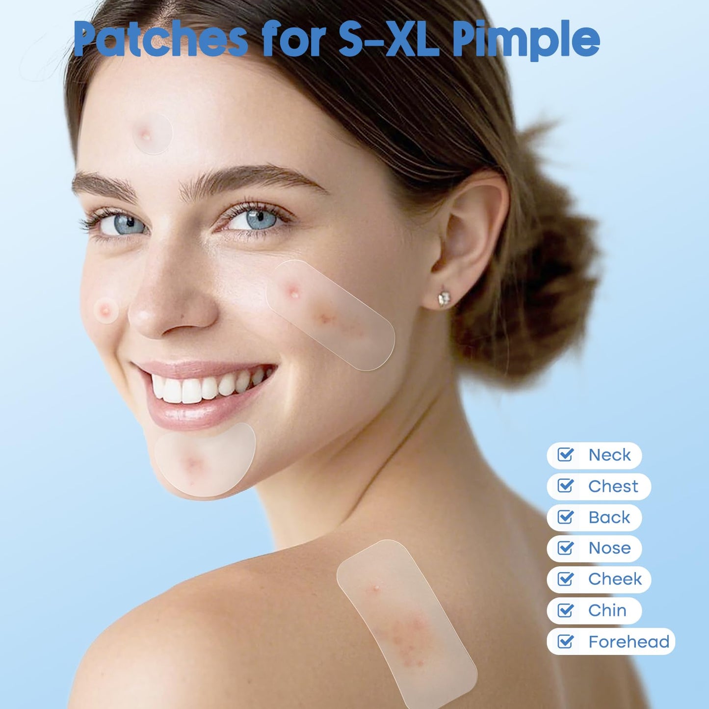 Breiboz skin colored ultra thin hydrocolloid bandages for overnight blemish healing.