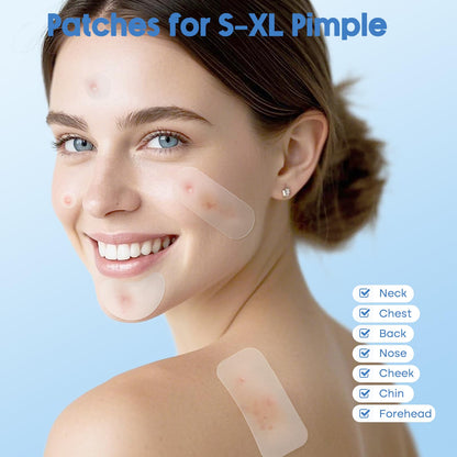 Breiboz skin colored ultra thin hydrocolloid bandages for overnight blemish healing.