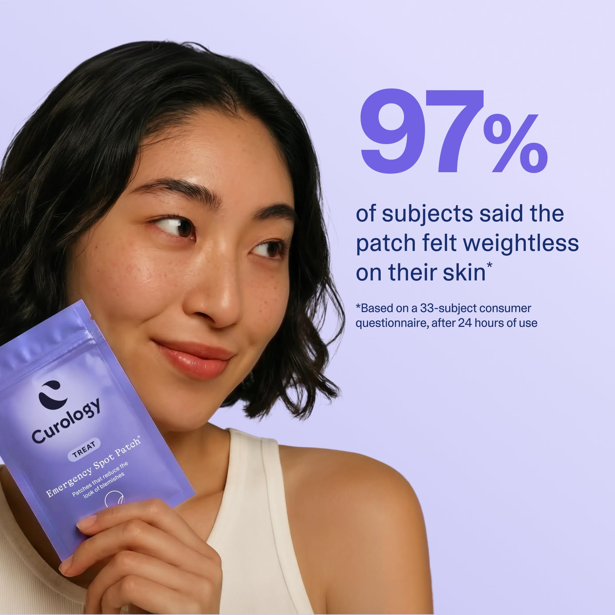 Dermatologist designed fast acting acne patches being applied to clean skin for spot removal