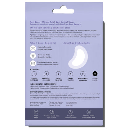 Waterproof hydrocolloid dressing strips by Rael for protective blemish care