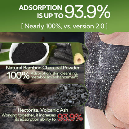 Deep pore cleansing action of LANBENA blackhead remover mask on oily skin types.