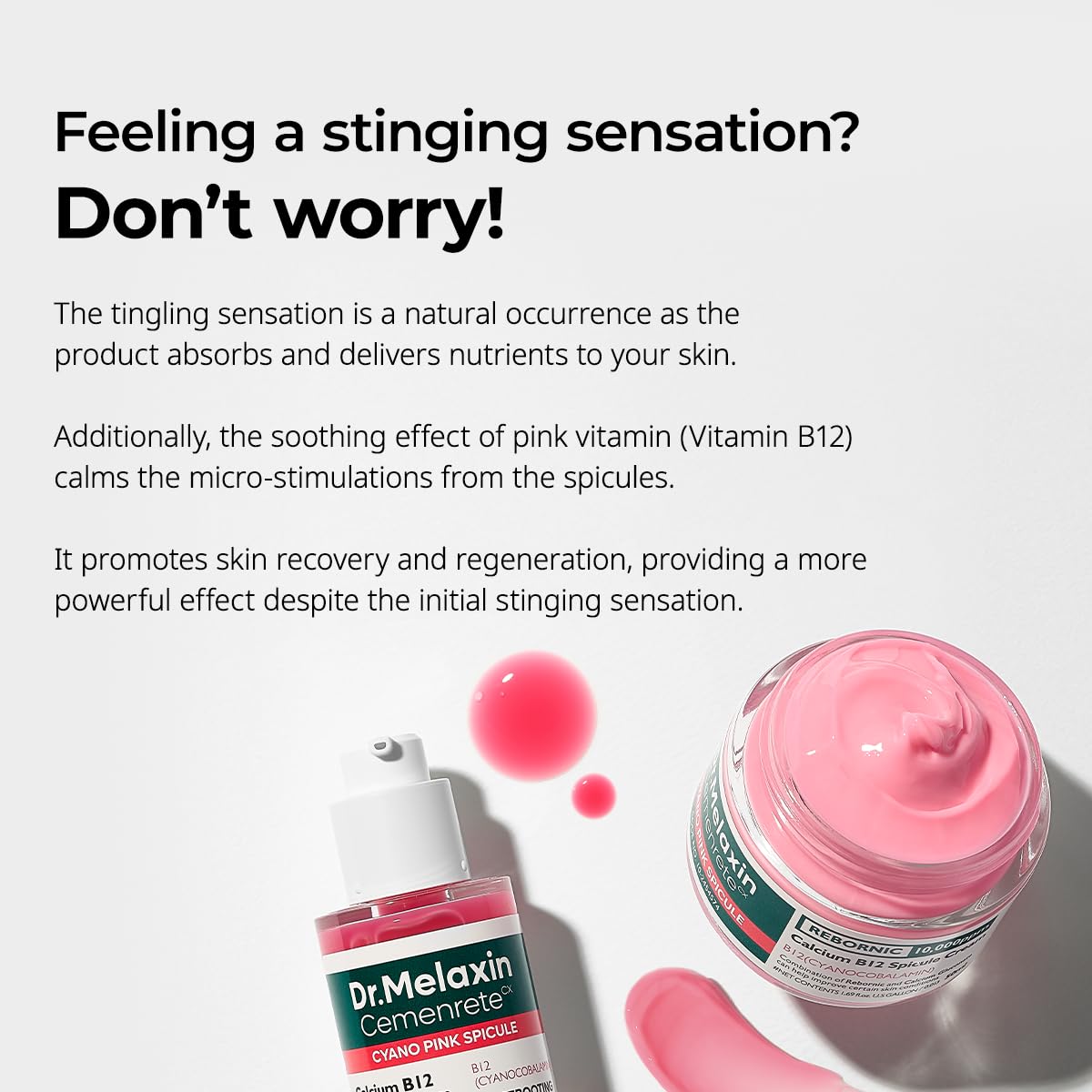 Side profile view of Dr. Melaxin fifty milliliter K-beauty eye treatment jar