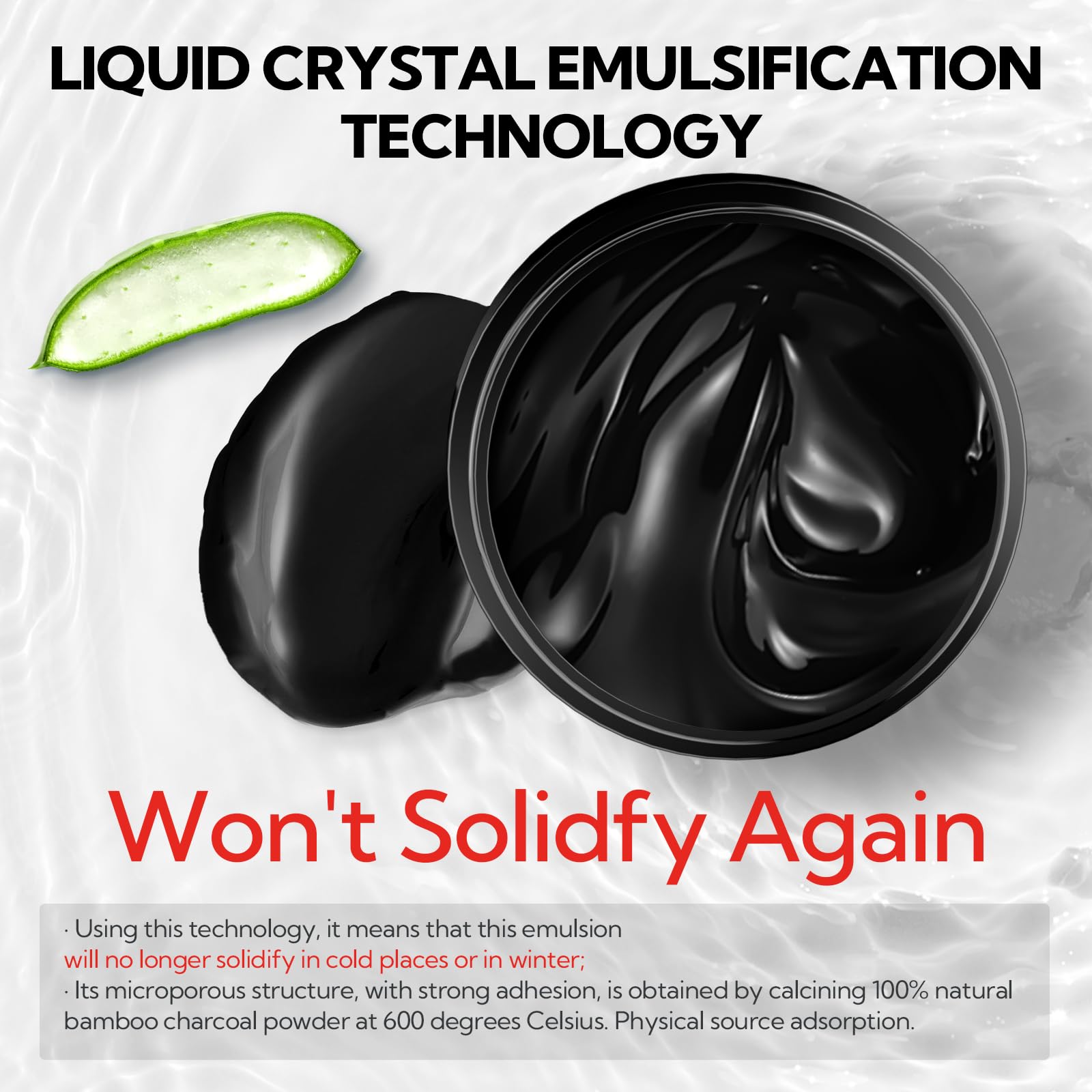 Before and after visualization of pore purification using LANBENA bamboo charcoal whiteheads cleanser.
