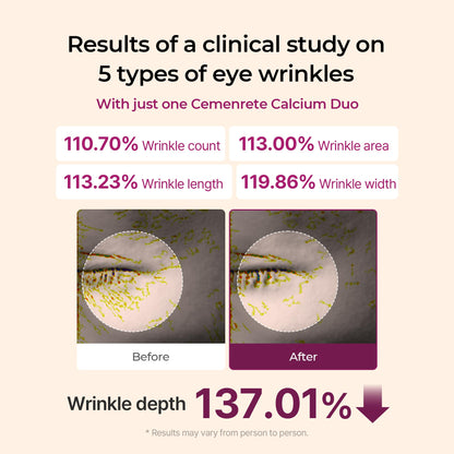 Dr. Melaxin Cemenrete Calcium Balm ingredients showing plump effect