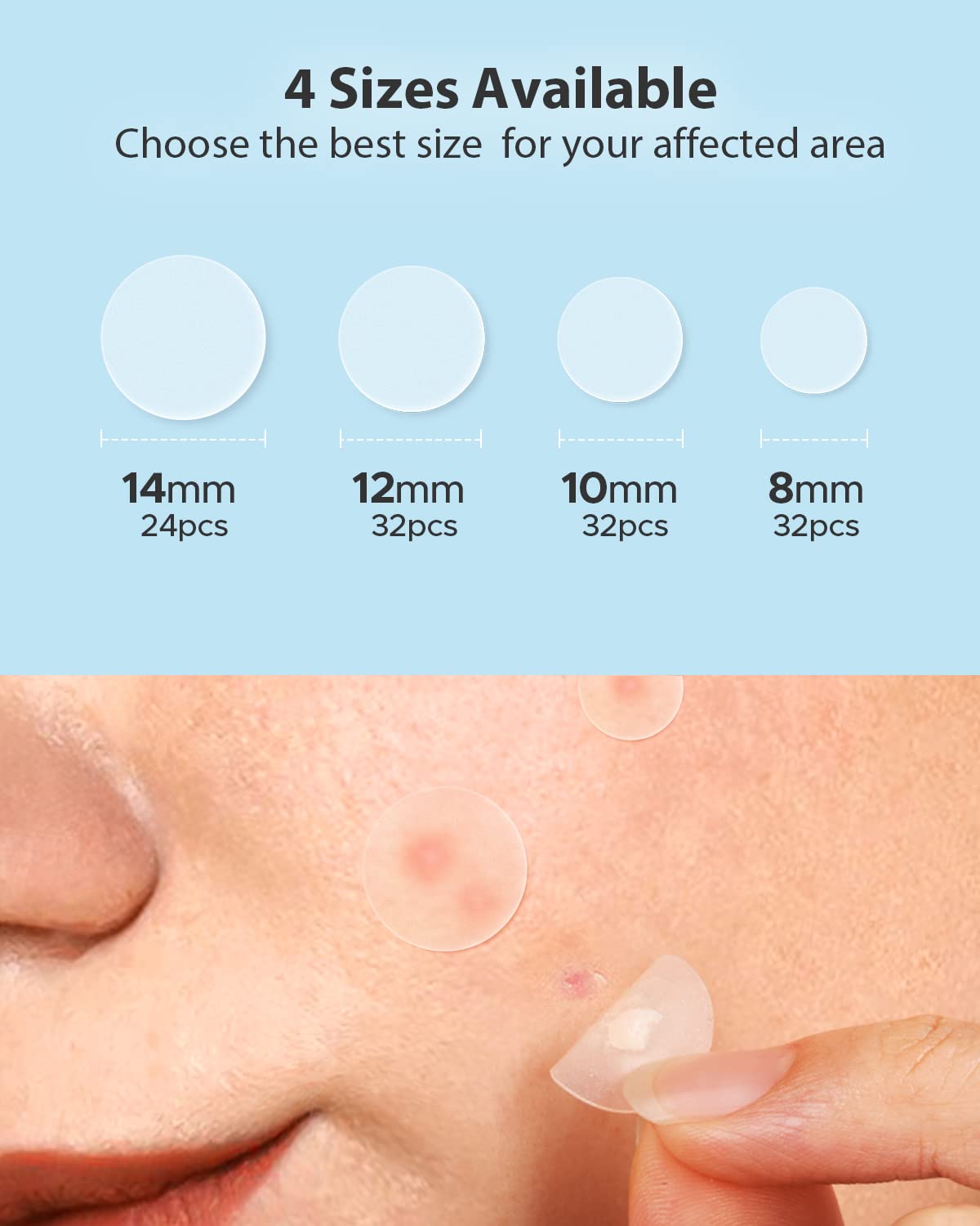 Close up view of the fluid absorbing hydrocolloid material used in LitBear acne dots