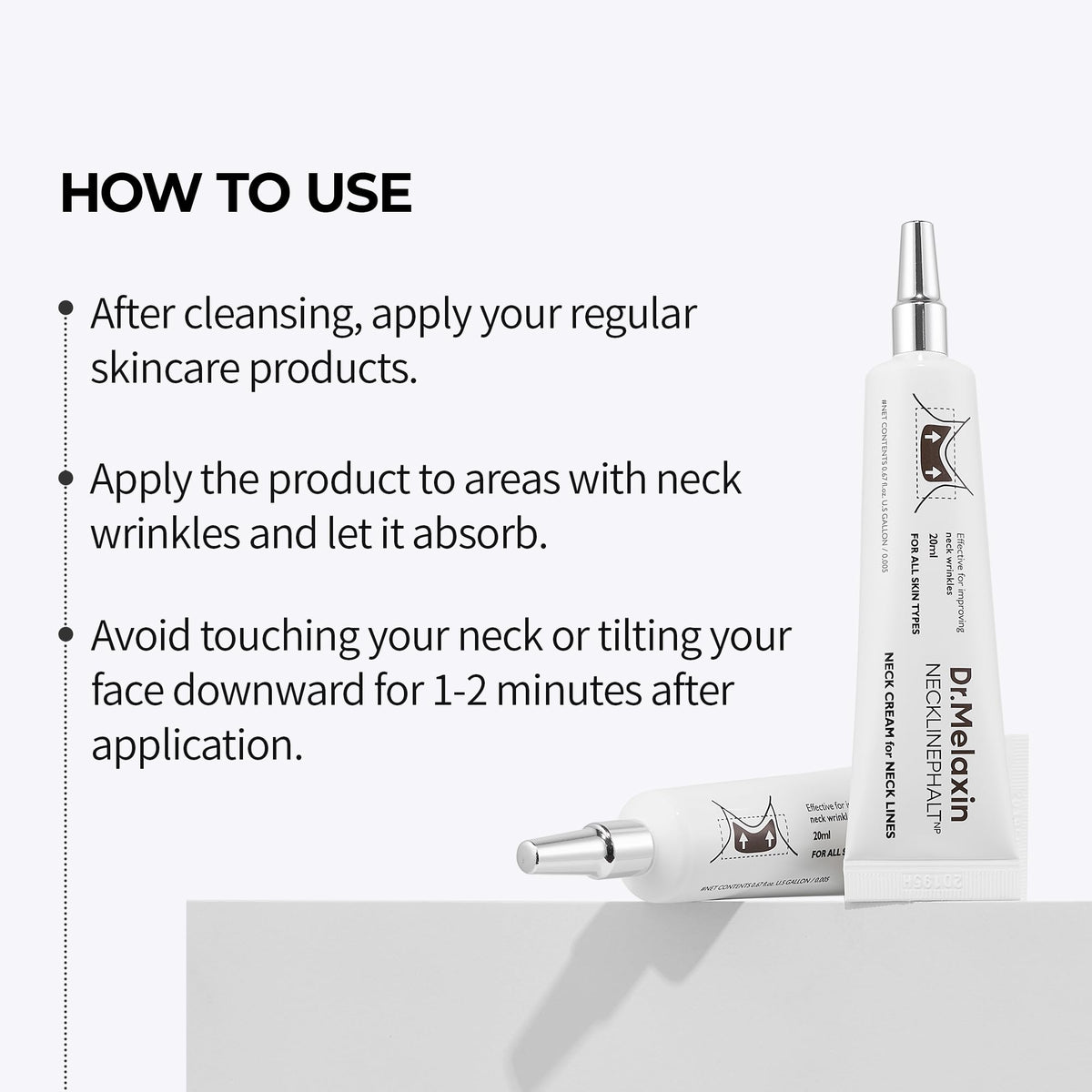 Dr. Melaxin Necklinephalt Neck Firming Cream box packaging front