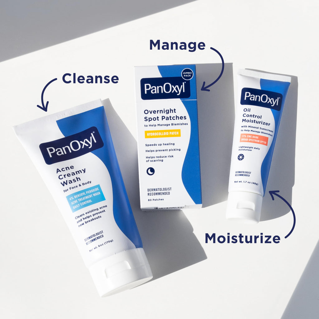 PanOxyl vegan fragrance free spot patches stack