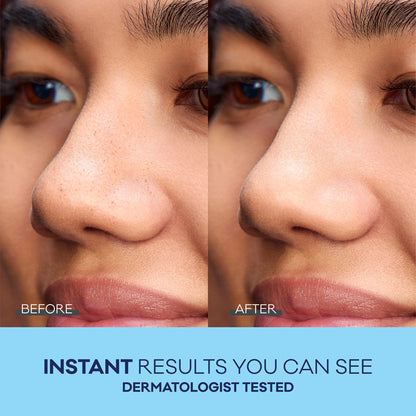 Dermatologist tested Bioré charcoal pore strips instruction guide on back packaging.