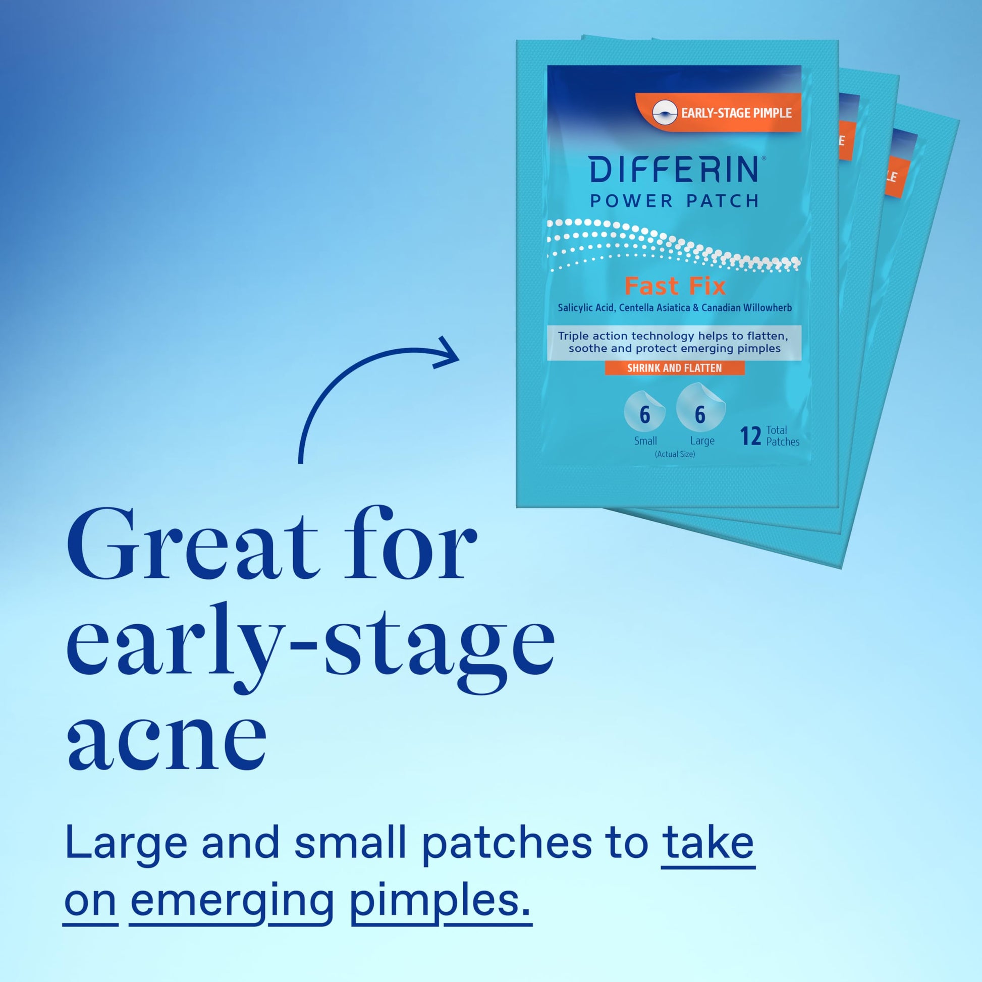 Authentic imported USA Differin acne skin patches application view