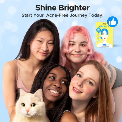 LitBear skin protective hydrocolloid barrier stickers preventing zit picking and blemishes.