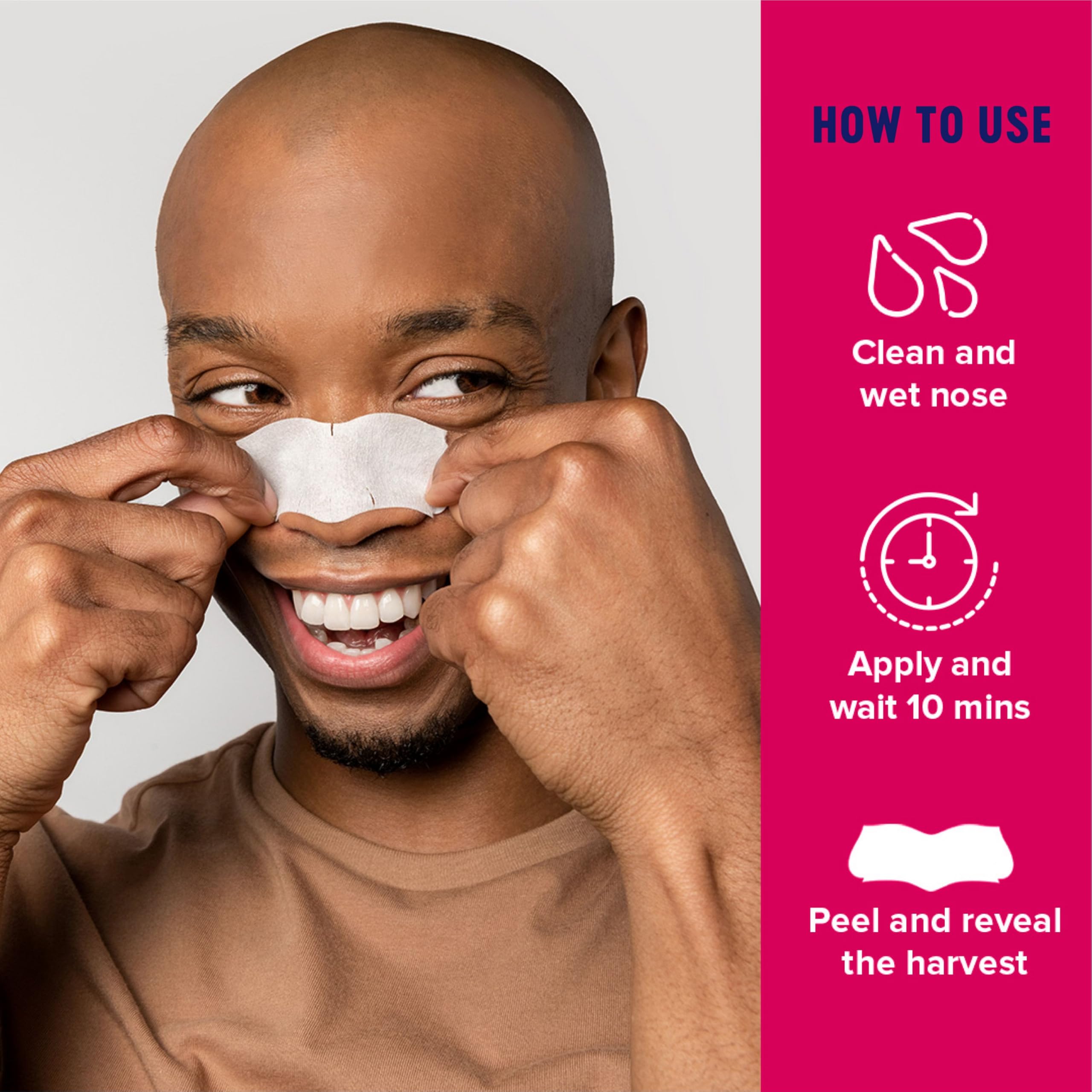 Bioré witch hazel nose strips package back showing oil-free non-comedogenic verification