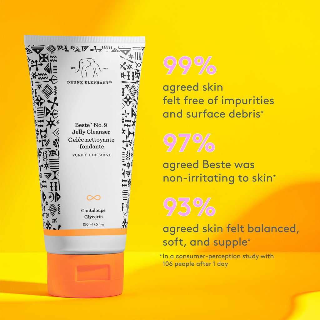 Drunk Elephant Beste Number 9 Jelly Cleanser pump dispenser cap detail