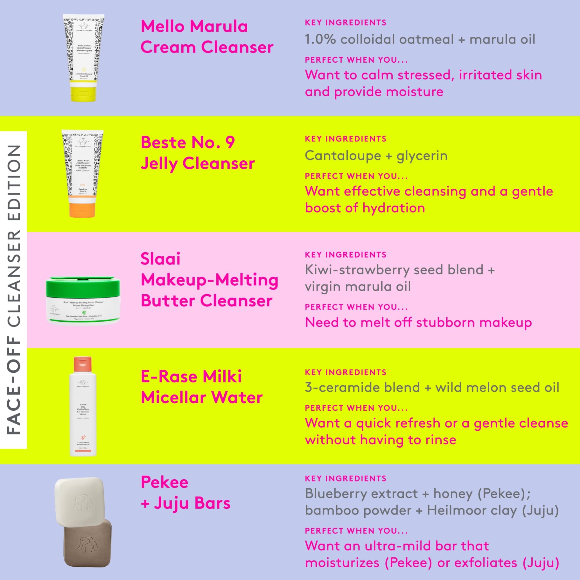 Drunk Elephant Pekee Bar daily moisturizing skincare cleanser bar from USA.