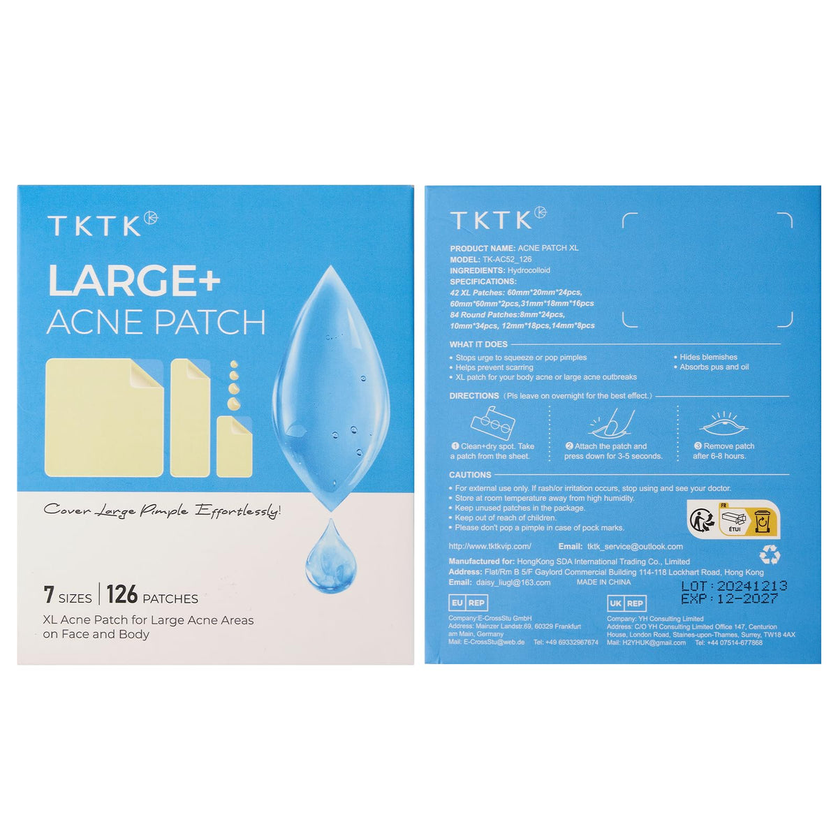 TKTK multi-shape acne patch variety pack