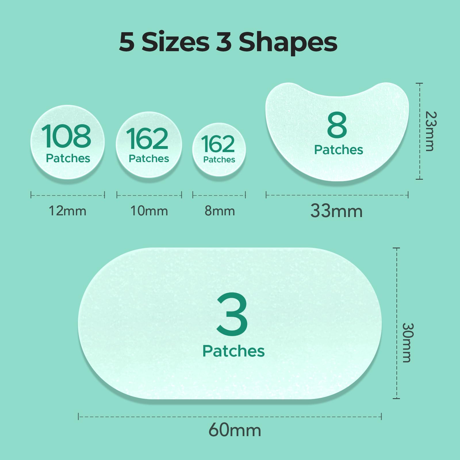 TKTK pimple patches bulk box with details on fragrance-free material for all skin types.