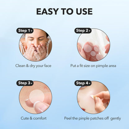QUSTERE round clear spot stickers protecting facial skin from dirt and blemish picking