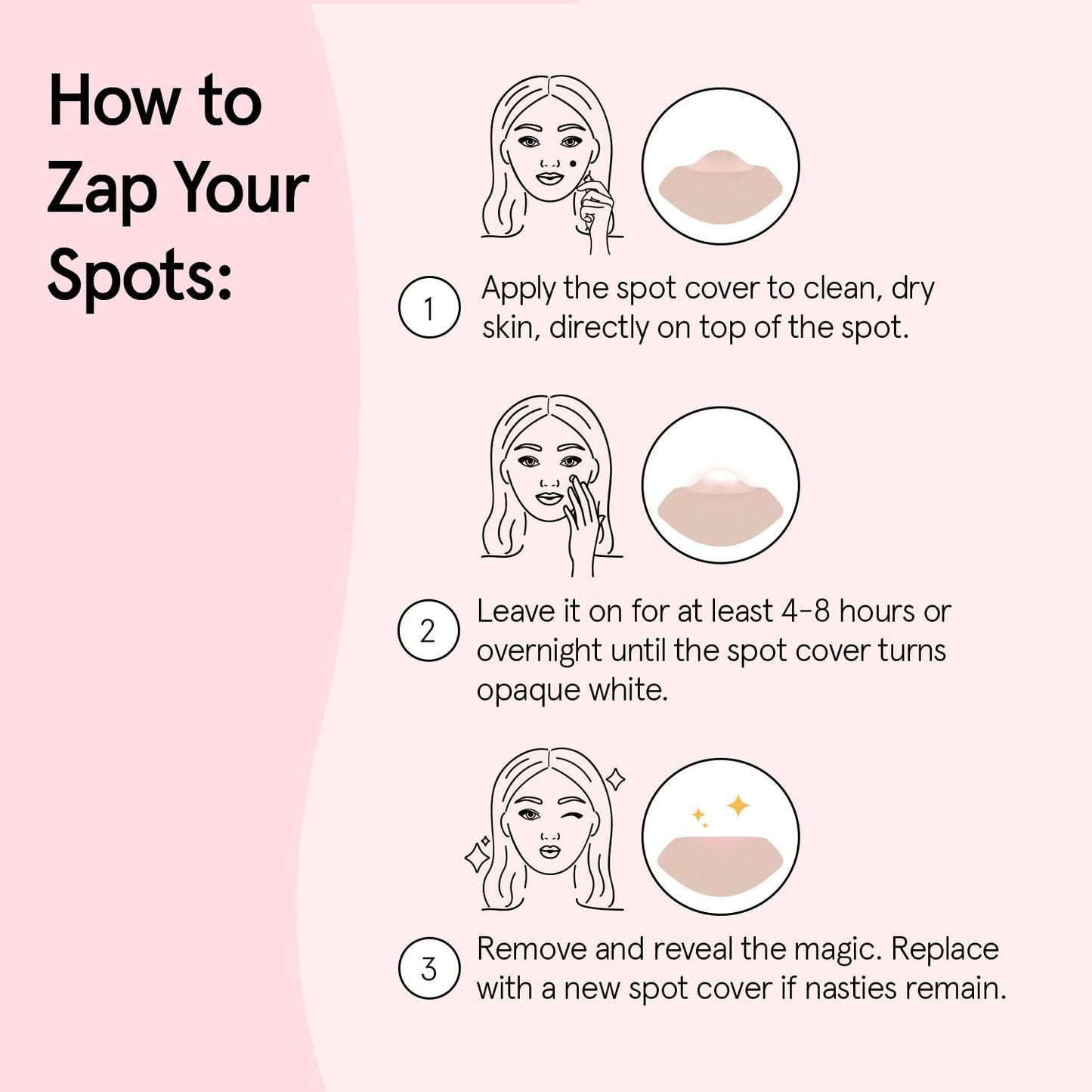 Salicylic acid acne patches absorbing impurities and skin gunk.