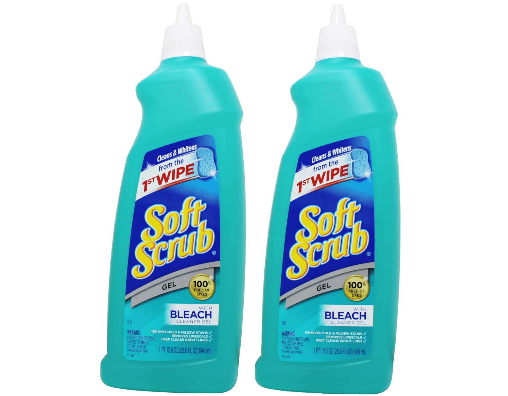 Soft Scrub non-abrasive bleach cleaning gel tackling bathroom tub and shower stains
