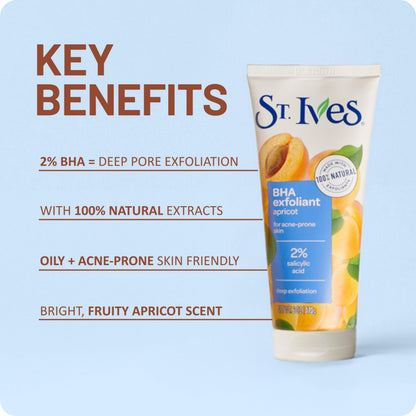St. Ives oil free acne control face exfoliant back label ingredient list