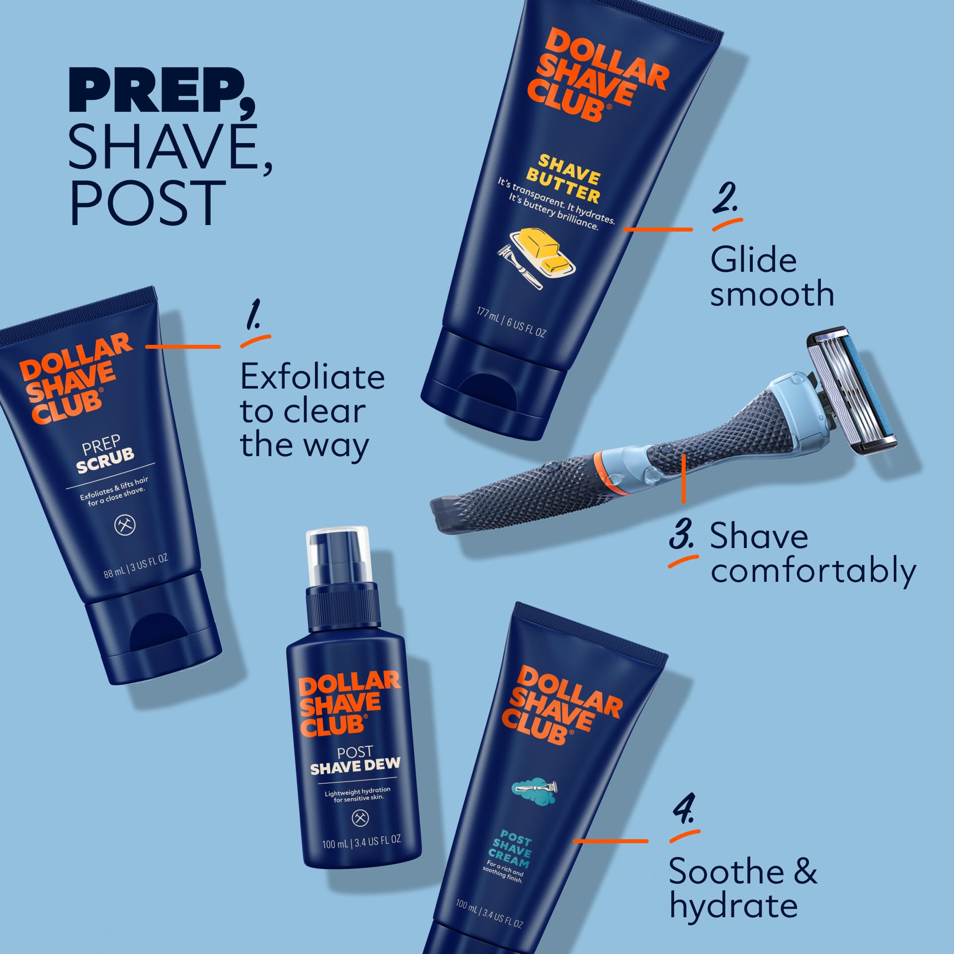Close up of pre shave prep scrub for closer razor glide