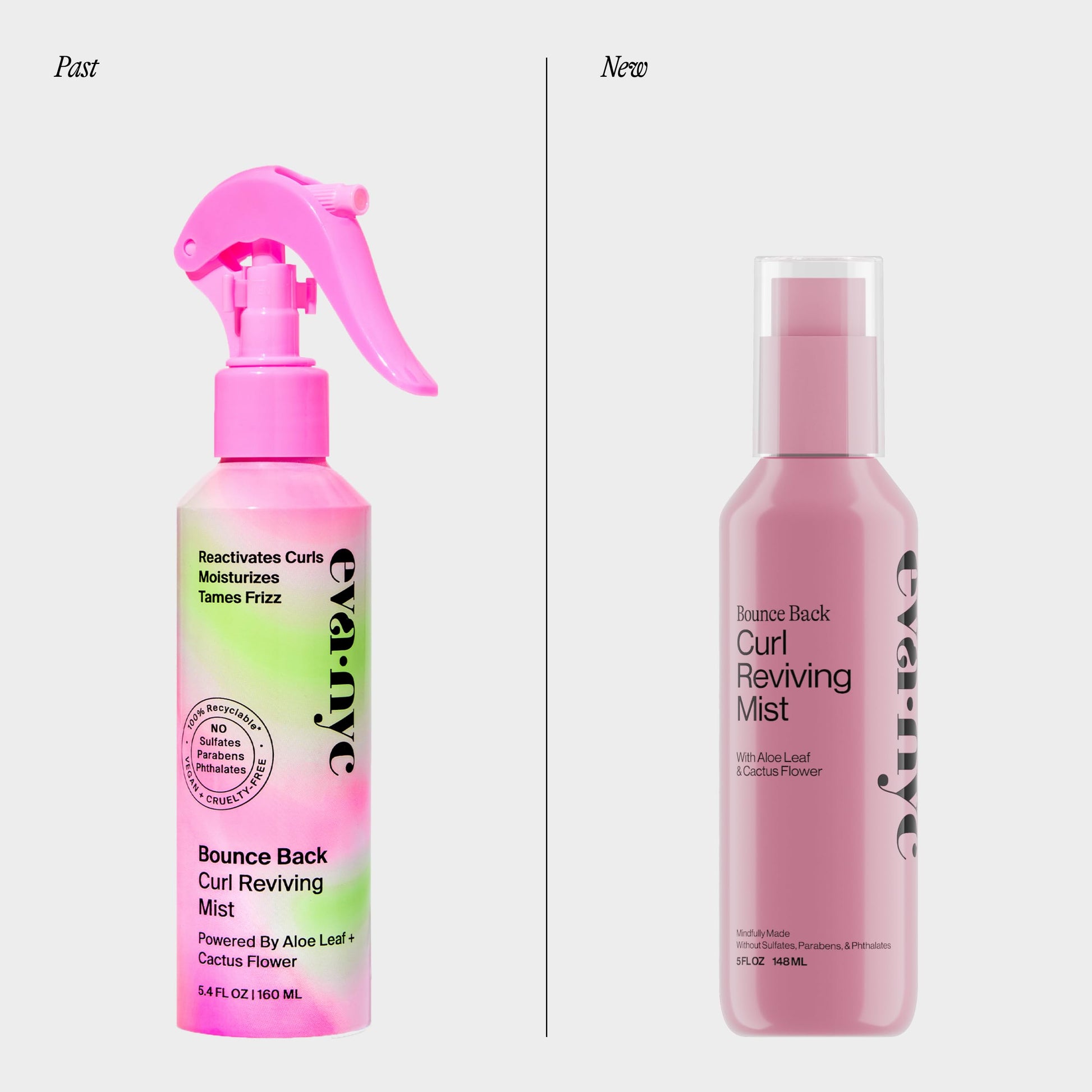 Eva NYC pink bottle curl refresher spray for wavy hair
