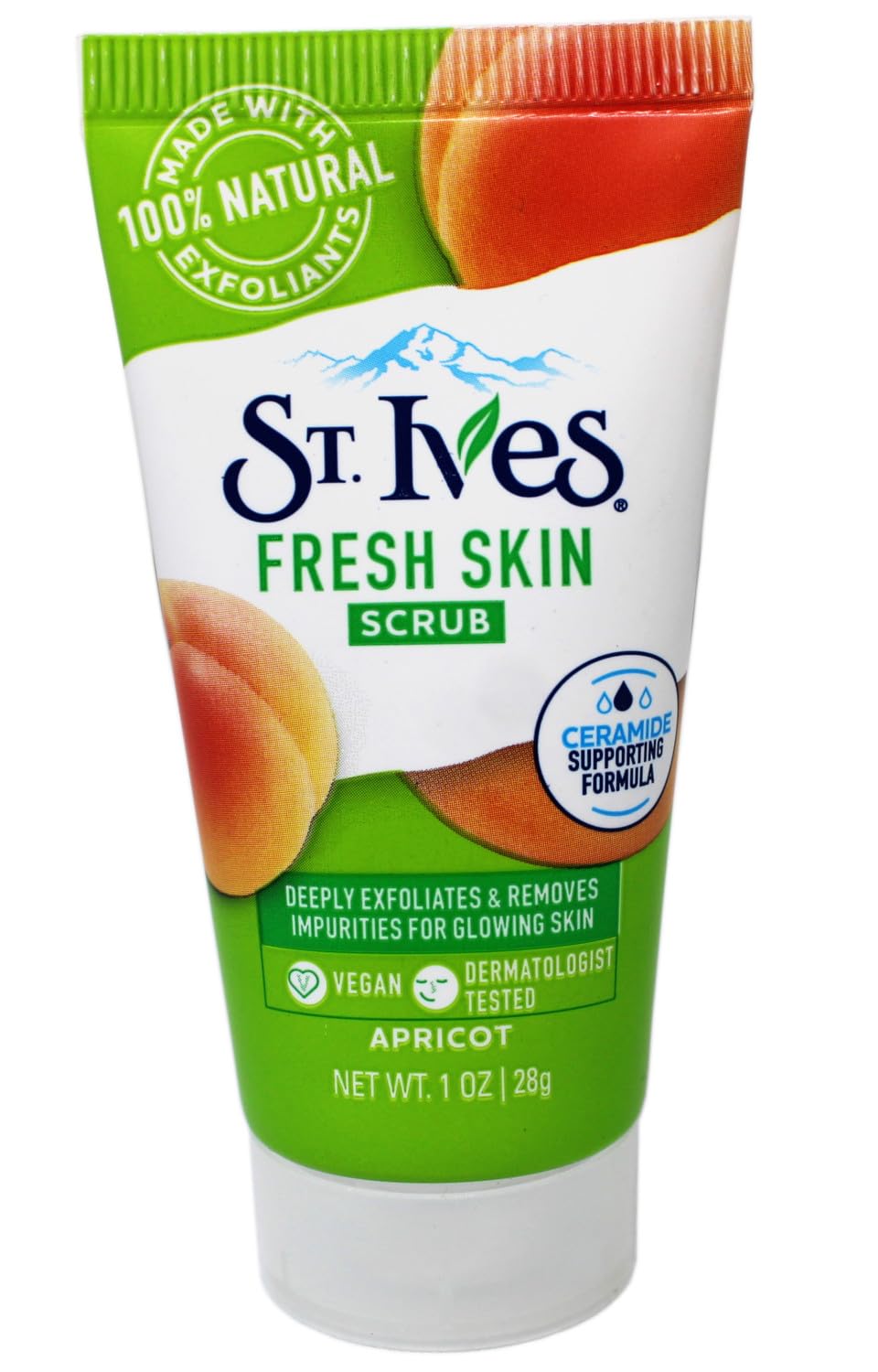 St. Ives Invigorating Apricot Scrub pack of 6 packaging details