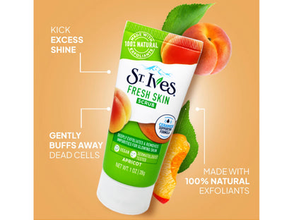 St. Ives natural walnut shell and apricot facial exfoliator multipack